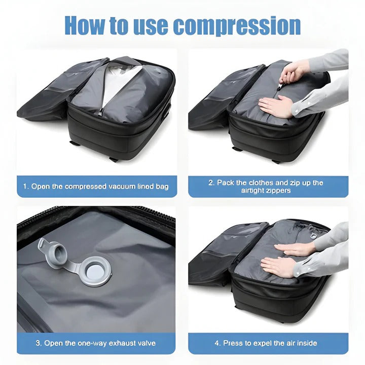 Mochila de senderismo compacta con interior organizado