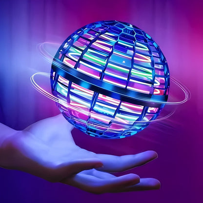 Colorful LED Spin Top Toy with Glow Sphere Design - Ortekor