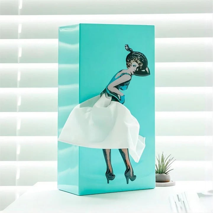 Elegante cubierta para caja de pañuelos para el hogar