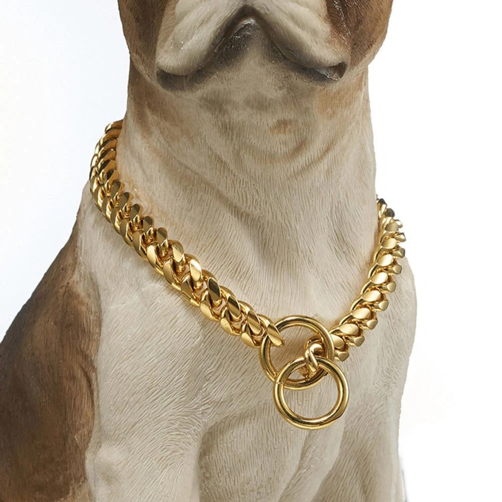 Collar de metal duradero para cachorros en varios colores