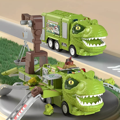 Divertido juguete de vehículo de dinosaurio 2 en 1 para niños
