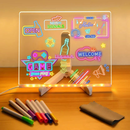 Pizarra LED de escritura reutilizable con pantalla alimentada por USB