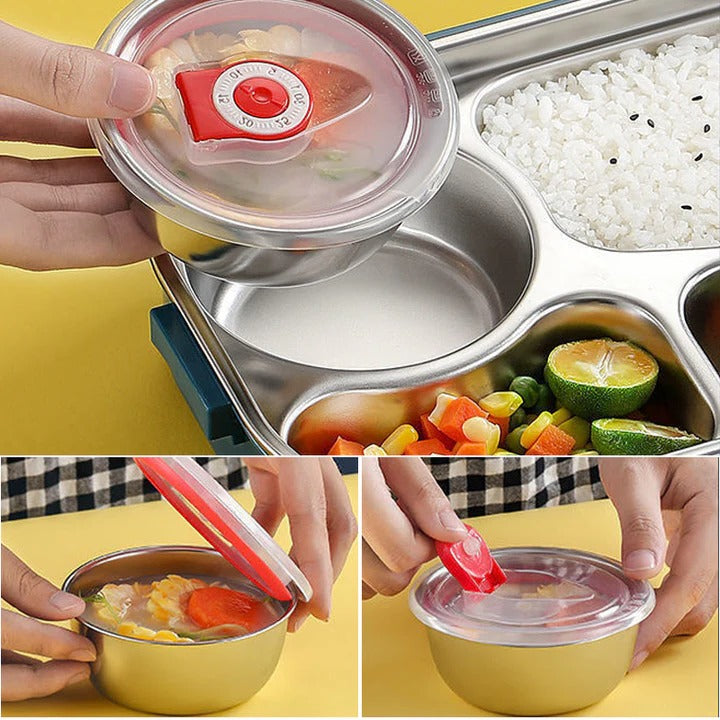 Fiambrera de acero inoxidable que mantiene los alimentos frescos