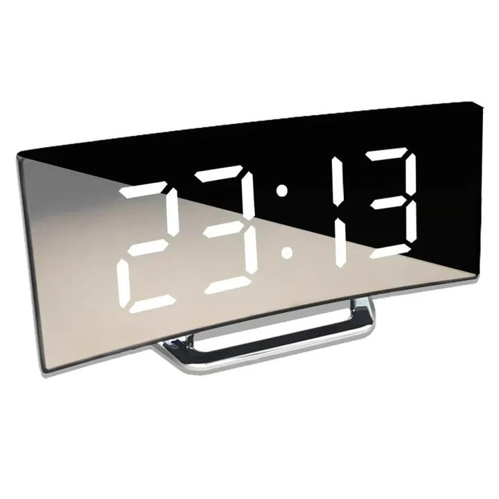 Radio reloj LED contorneado con pantalla regulable