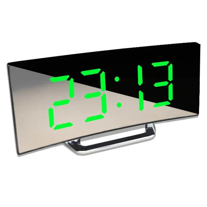 Radio reloj LED contorneado con pantalla regulable