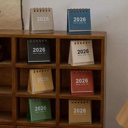 Calendario de escritorio compacto 2026 con soporte para oficina en casa