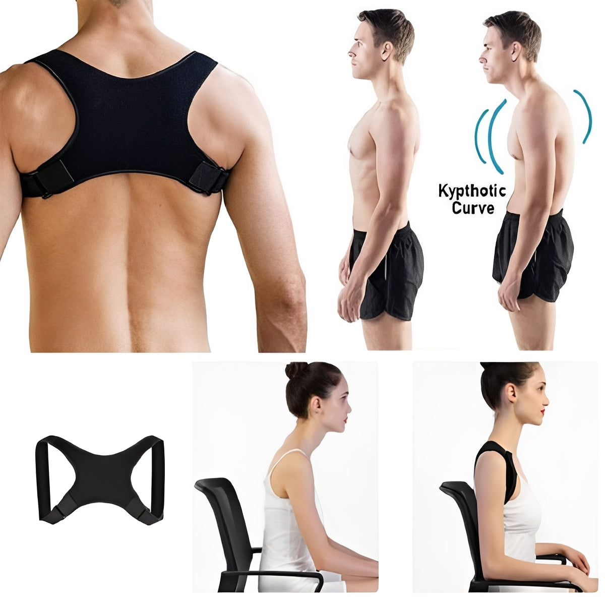 Cómoda correa de soporte para hombros para una mejor postura