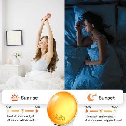 Despertador con luz y sonidos relajantes