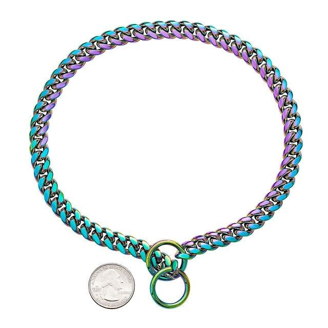 Collar de metal duradero para cachorros en varios colores