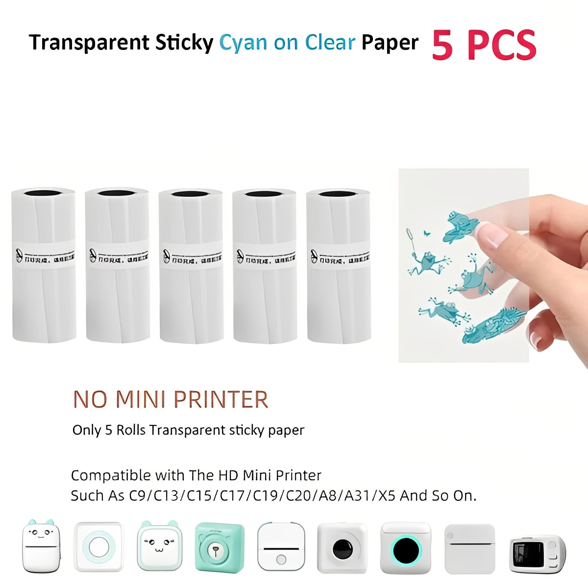 Impresora compacta de pegatinas fotográficas inalámbrica con Bluetooth