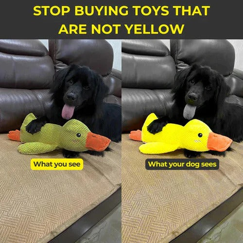 Adorable patito de peluche que grazna