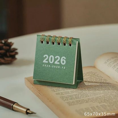 Calendario de escritorio compacto 2026 con soporte para oficina en casa