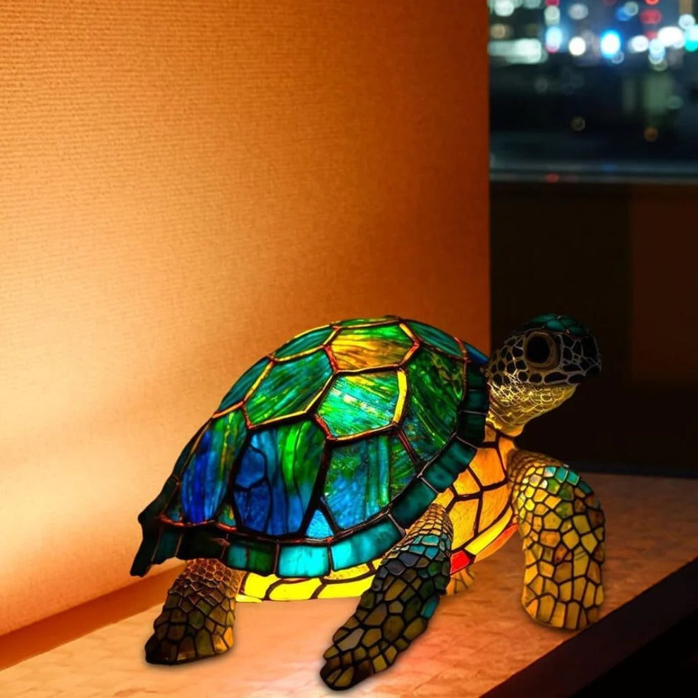 Lámpara de Escritorio Acogedora de Tortuga con Resplandor Cálido Suave
