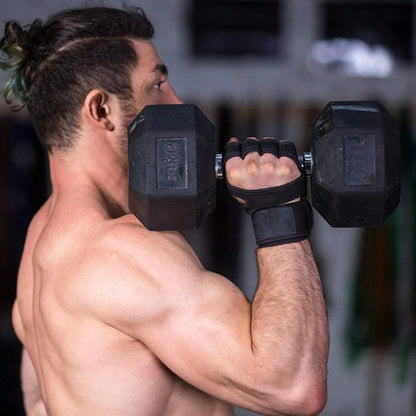 Guantes deportivos sin dedos ventilados para hombre