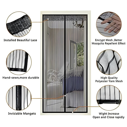 Mosquitera magnética de fácil instalación