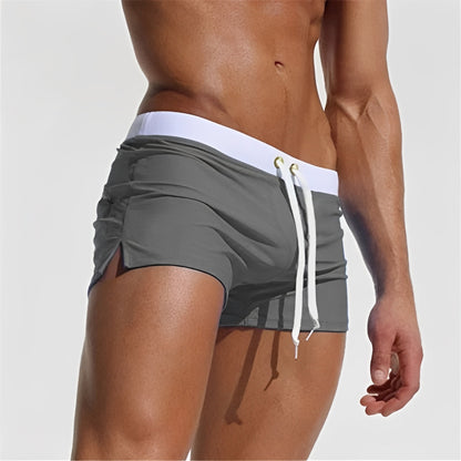 Pantalones cortos de baño para hombre, resistentes al agua, con cintura ajustable