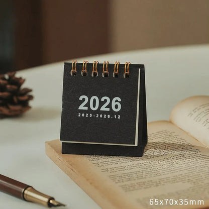 Calendario de escritorio compacto 2026 con soporte para oficina en casa