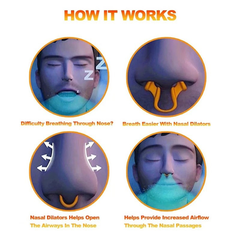 Pinza nasal para respiración nocturna cómoda