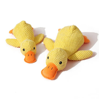 Adorable patito de peluche que grazna