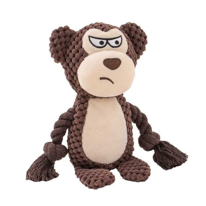 Juguete masticable de pulpo de peluche con sonido para perros