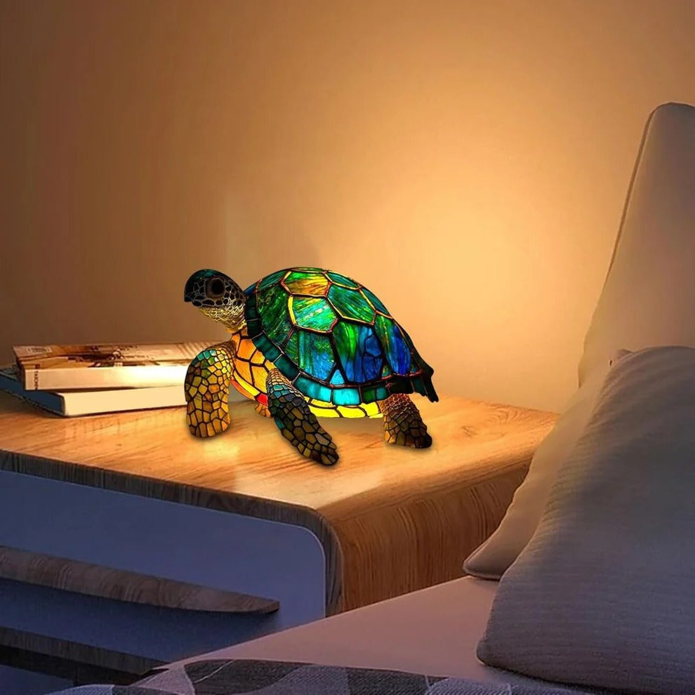 Lámpara de Escritorio Acogedora de Tortuga con Resplandor Cálido Suave