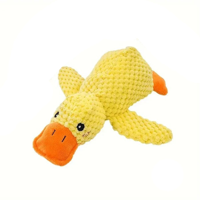 Adorable patito de peluche que grazna