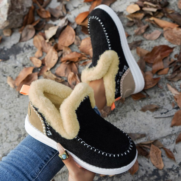 Botines Cálidos de Felpa para Mujer, Diseño Ligero y Cómodo