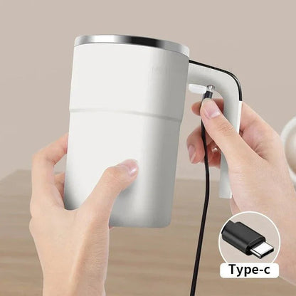 Taza de café con mezclador eléctrico automático