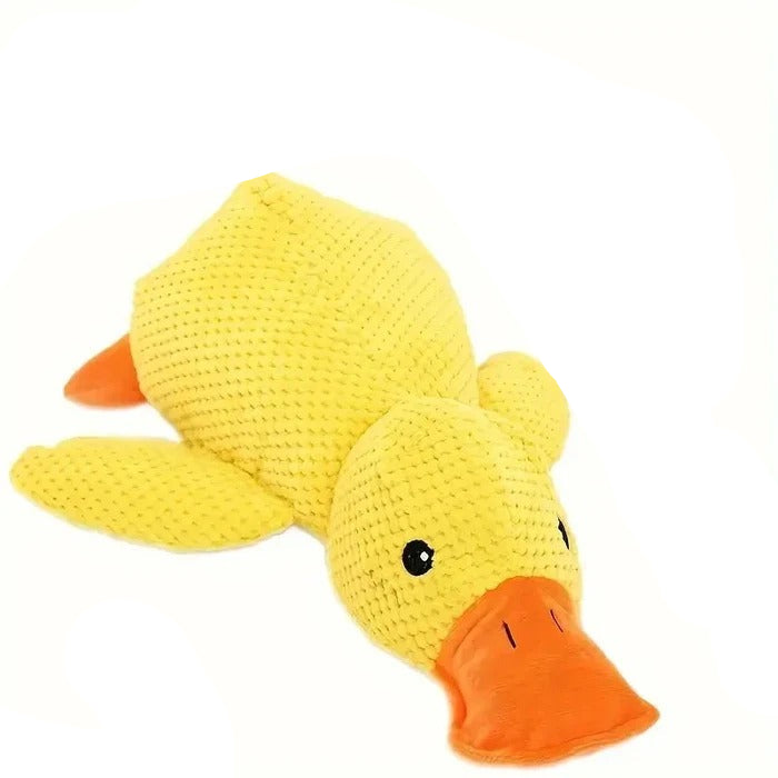 Adorable patito de peluche que grazna
