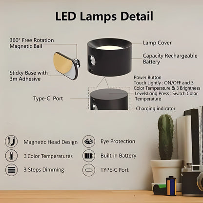 Aplique LED Ajustable con Cabezal Giratorio