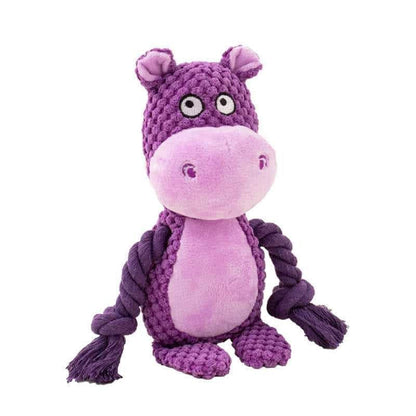 Juguete masticable de pulpo de peluche con sonido para perros