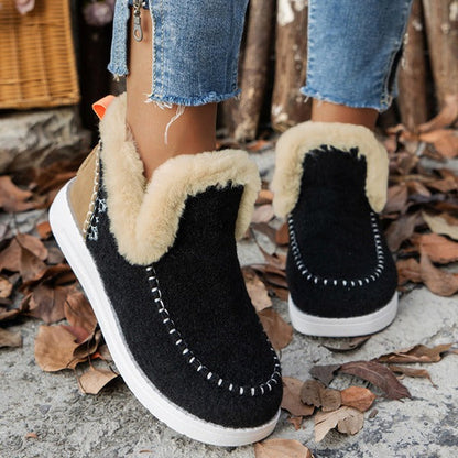 Botines Cálidos de Felpa para Mujer, Diseño Ligero y Cómodo