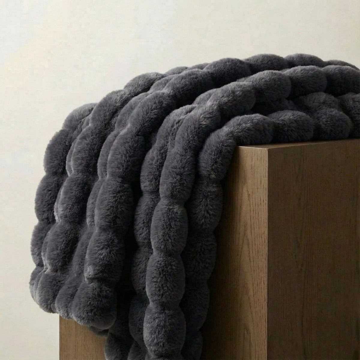 Plush Faux Fur Throw Blanket with Silky Soft Texture for Couch, Bed & Living Room Decor in Multiple Colors