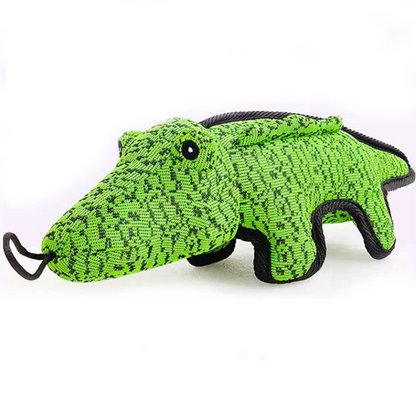 Squeaky Plush Dog Toy for Aggressive Chewers – Reinforced Stitching Bear & Crocodile Shapes for Large Dogs – Machine Washable Pet Chew Toy