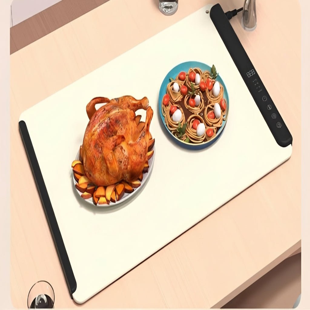 Bandeja Calientaplatos Digital Portátil con Termostato