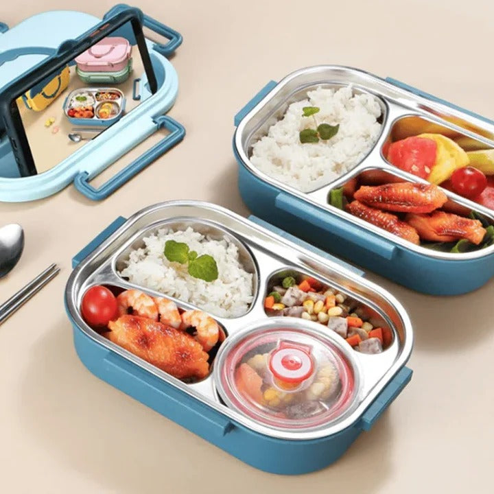Fiambrera de acero inoxidable que mantiene los alimentos frescos