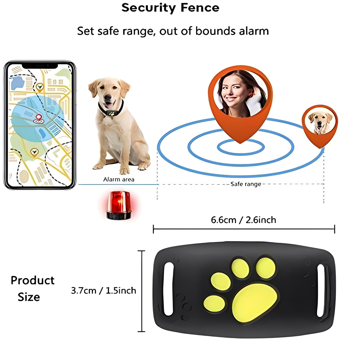 Collar Inteligente Rastreador de Mascotas con GPS en Tiempo Real