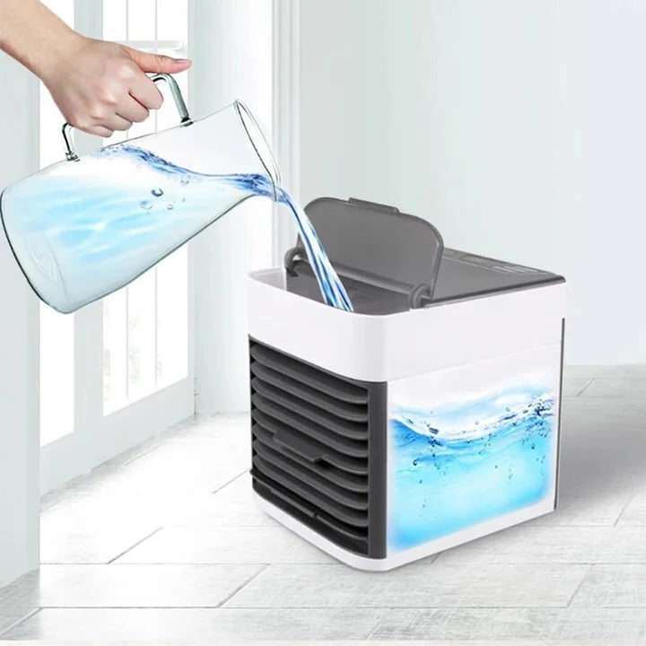 Enfriador de aire portátil para habitaciones pequeñas, unidad de aire acondicionado de escritorio ultra silenciosa con velocidades de ventilador ajustables, enfriador de espacio personal compacto para dormitorio
