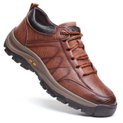 Genuine Leather Orthopedic Walking Shoes for Men – Arch Support Casual Footwear for Work & Outdoor Adventures