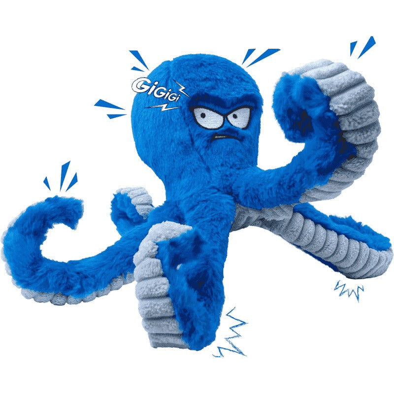 Plush Octopus Chew Toy with Squeaker for Dogs - Ortekor