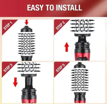 Cepillo secador de pelo giratorio de 360 grados rápido