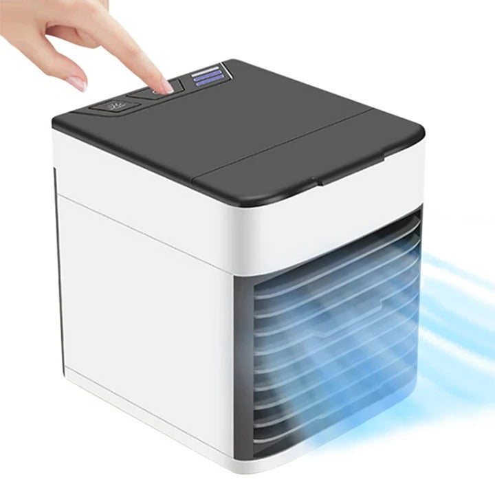 Enfriador de aire portátil para habitaciones pequeñas, unidad de aire acondicionado de escritorio ultra silenciosa con velocidades de ventilador ajustables, enfriador de espacio personal compacto para dormitorio