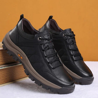 Genuine Leather Orthopedic Walking Shoes for Men – Arch Support Casual Footwear for Work & Outdoor Adventures