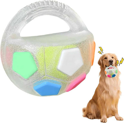 Juguete de fútbol de goma duradero para perros con dispensador de golosinas