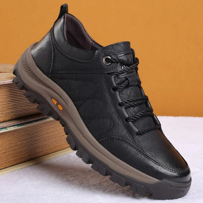 Genuine Leather Orthopedic Walking Shoes for Men – Arch Support Casual Footwear for Work & Outdoor Adventures
