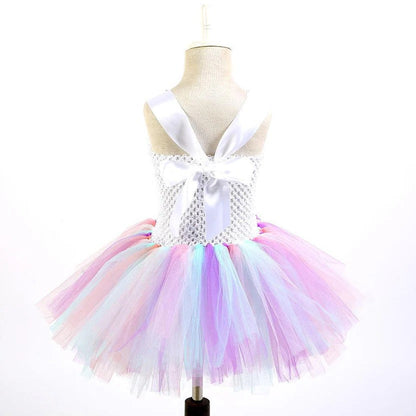 Tutú colorido y vestido de hada rosa para niñas