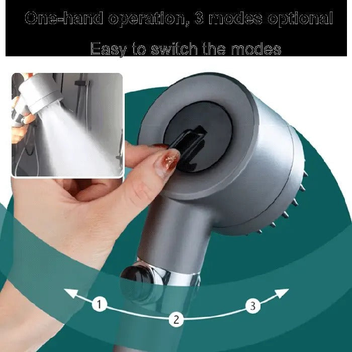 Cabezal de ducha de lluvia filtrado con aumento de presión y control de flujo de ahorro de agua para el baño