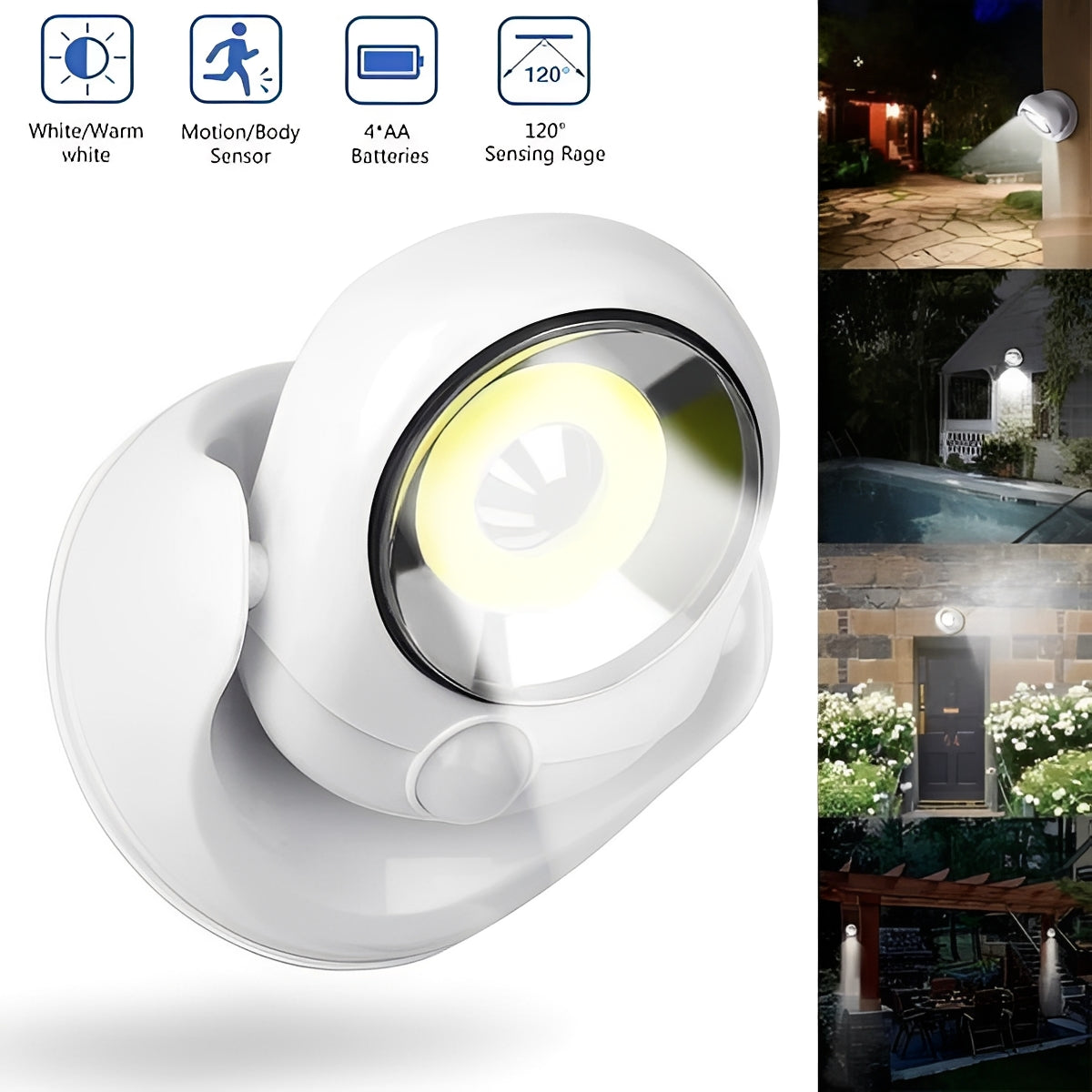 Luz nocturna LED automática para el hogar y el jardín