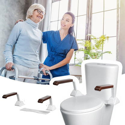 Barra de apoyo resistente para baño con asas de soporte