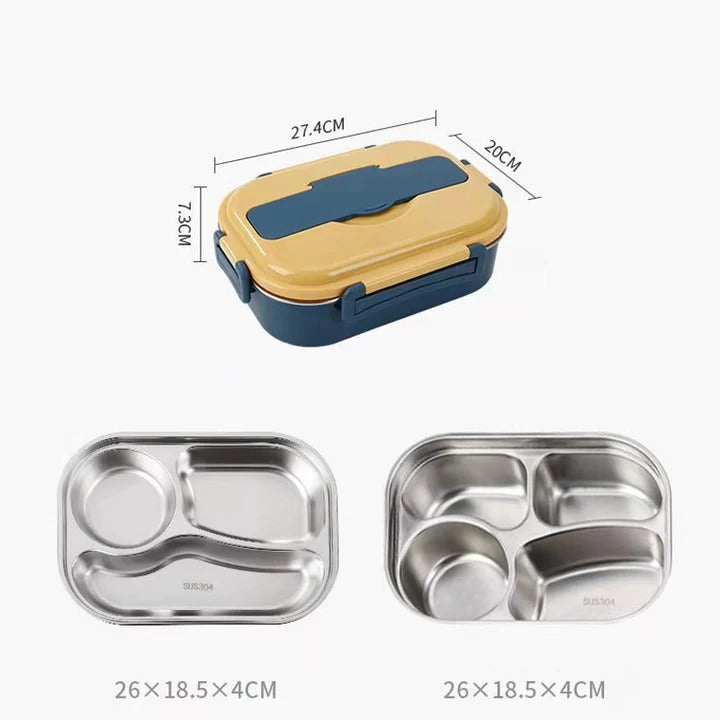 Fiambrera de acero inoxidable que mantiene los alimentos frescos